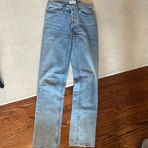 Agolde Lana straight jeans size 24 100% organic cotton